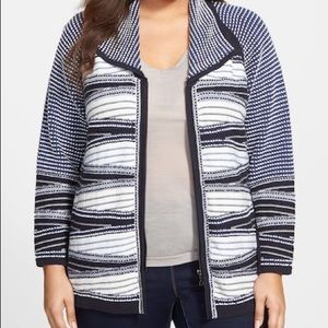 Nic+Zoe “winding weave” sweater jacket